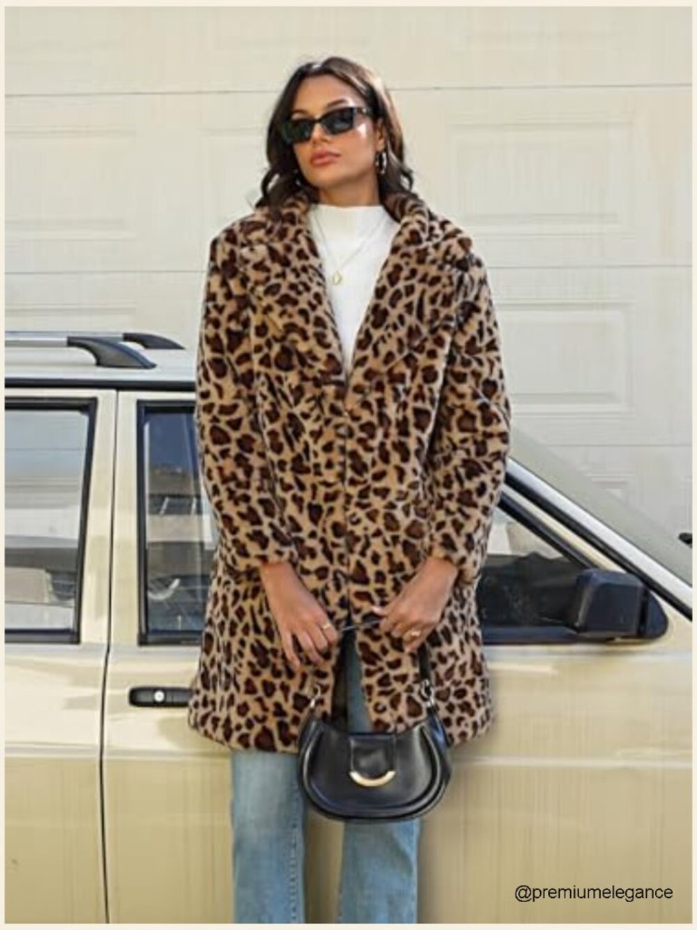 Faux Fur Coat Fuzzy Fleece Open Front Lapel Long Sleeve Longline Jacket - Picture 5 of 7